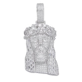 Jesus Face Moissanite Pendant - 925 Sterling Silver